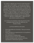 California Spanish Human Trafficking Notice