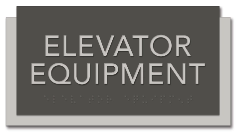 Elevator Equipment Sign