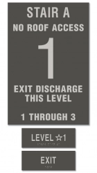 Exit Level NFPA Signs - 5 Floors or Less, Outside NYC