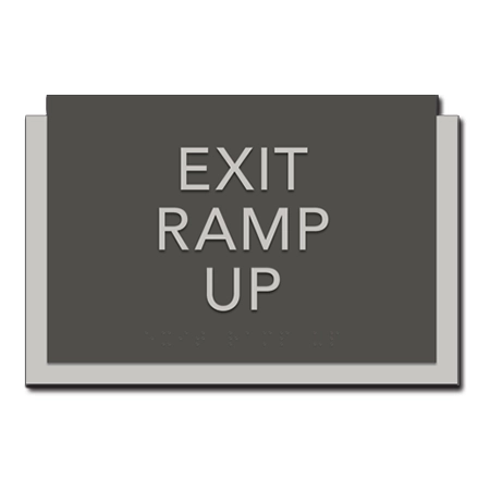 Exit Ramp Up Egress Sign - CA Compliant