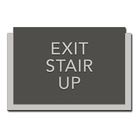 Exit Stair Up Egress Sign - CA Compliant