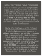Florida Bilingual Human Trafficking Sign