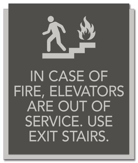 In Case Of Fire Sign