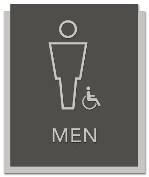Men Sign w/Male & ISA Symbols