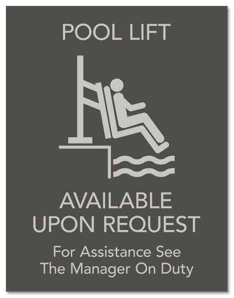 Pool Lift Sign