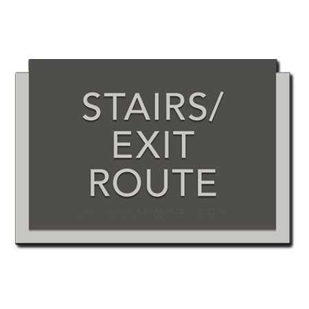 Stairs/Exit Route Egress Sign - CA Compliant