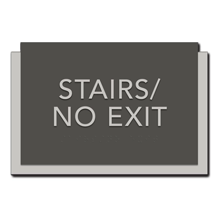 Stairs/No Exit Egress Sign - CA Compliant