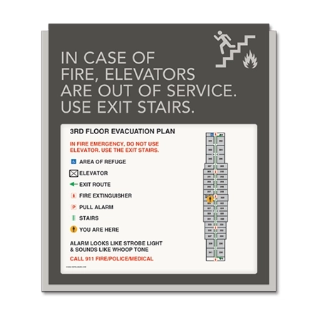 Standard Elevator Evacuation Plans - California Compliant