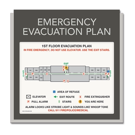 Standard Entrance Evacuation Plans - California Compliant