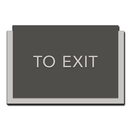 To Exit Egress Sign - CA Compliant