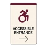 Accessible Directional Sign w/Dynamic ISA Symbol