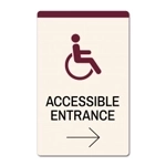 Accessible Directional Sign w/ISA Symbol