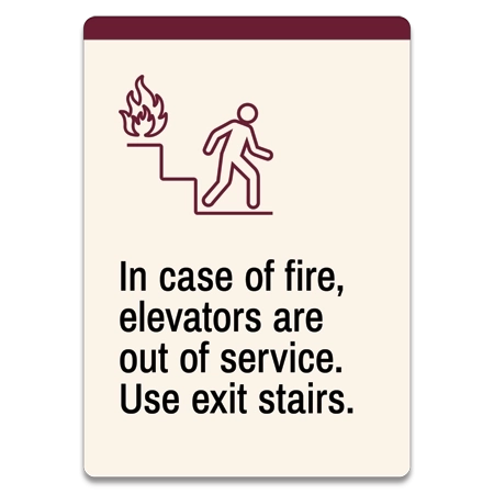 In Case of Fire, Elevators Are Out of Service... w/No Braille
