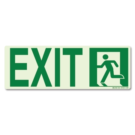Photoluminescent Emergency Exit Sign (Left)