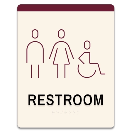 Restroom w/ Unisex & ISA Symbols