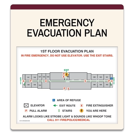 Standard Entrance Evacuation Plan - CA Compliant