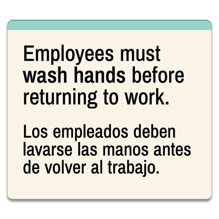 Wash Hands Signs w/Spanish