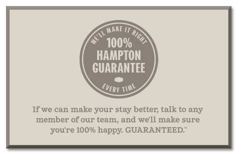 100% Guarantee Front Desk Plaque