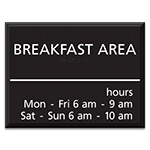 3-Line Breakfast Area Sign