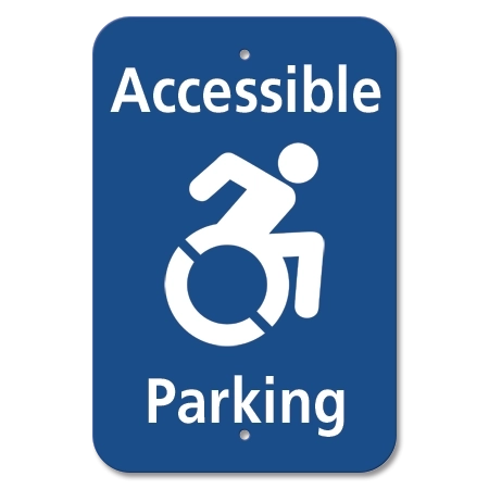 Accessible Parking Sign w/Dynamic ISA Symbol