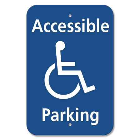 Accessible Parking Sign w/ISA Symbol