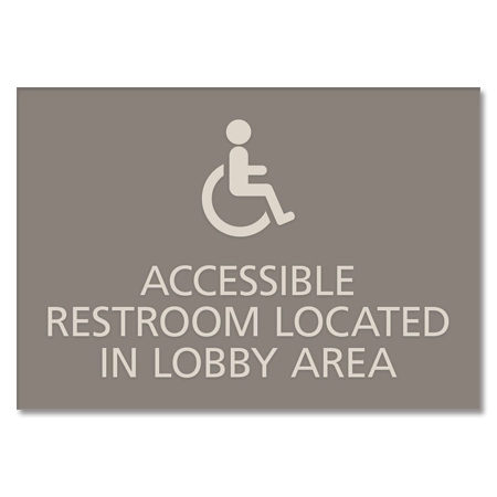 Accessible Restroom /Lobby Area - ISA Symbol