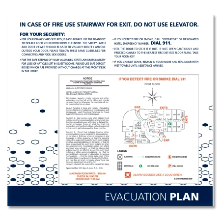 Acrylic Evacuation Plan Holder w/Map