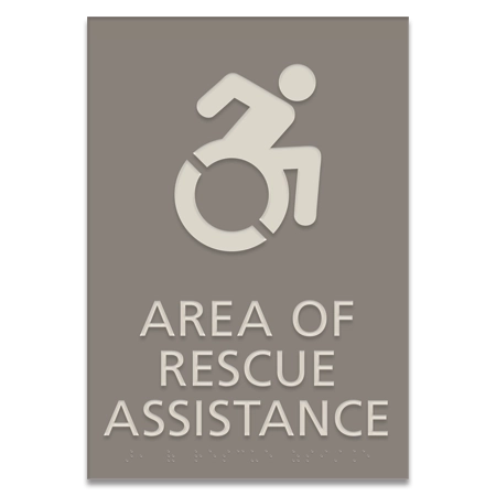 Area of Rescue Assistance Sign - NYC Compliant