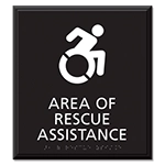 Area of Rescue Assistance Sign - NYC Compliant