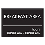 Breakfast Area Sign