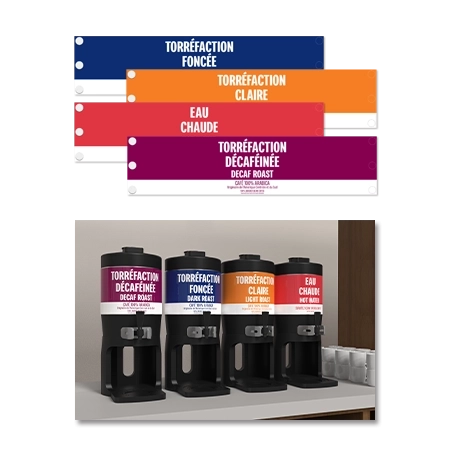 Breakfast Coffee Wrap - Set of 4 French-Canadian VersionFor 1.5 Gallon Bunn Dispensers
