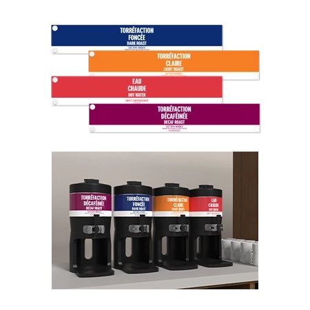 Breakfast Coffee Wrap - Set of 4 French-Canadian VersionFor 1 Gallon Bunn Dispensers