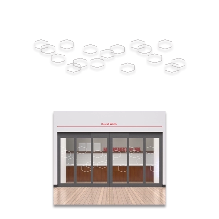 Breakfast Hex Pattern Door FilmFor 6 or More Panel Entries