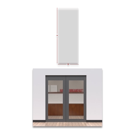 Breakfast Solid Frosted Film Panel(Use Only If Doors Aren't Frosted)