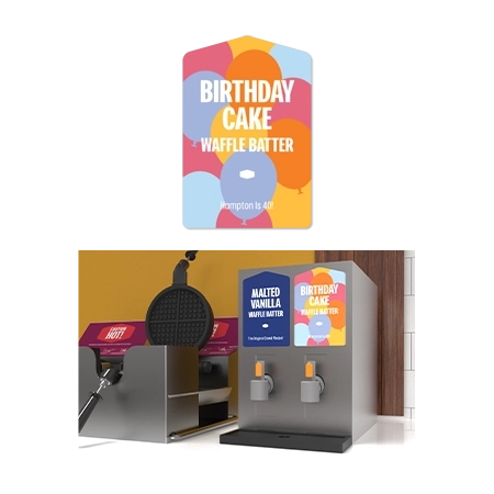 Breakfast Waffle Batter Label - Birthday Cake