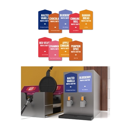 Breakfast Waffle Batter Label - Set of 9