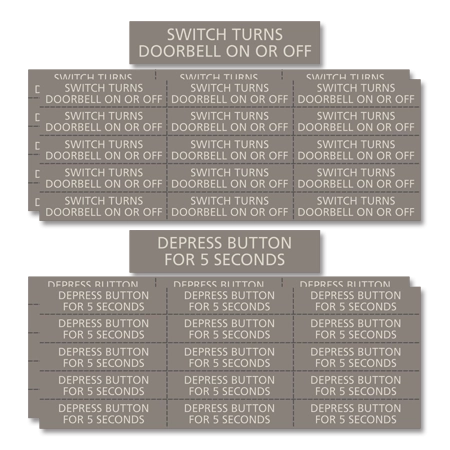 Depress Button & Doorbell SwitchSwitch Plate Labels