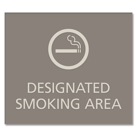 Designated Smoking Area Sign
