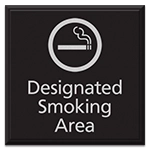 Designated Smoking Area Sign w/Symbol