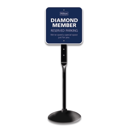 Diamond Member Parking Sign Set -does include one (1) post and one (1) base.