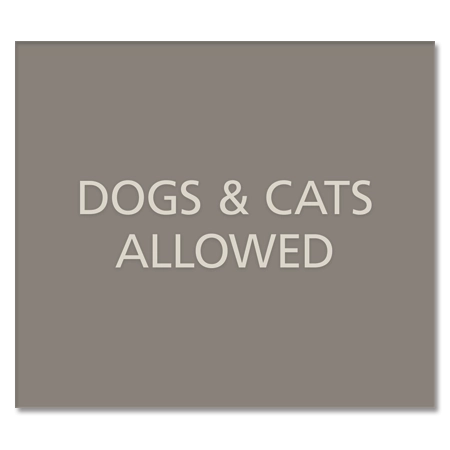 Dog & Cats Allowed Sign