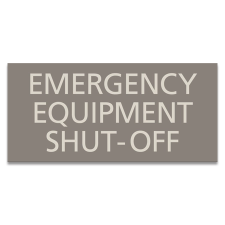 Emergency Equipment Shut-Off Sign