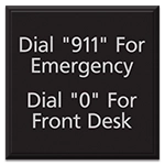 "Emergency Front Desk" Sign
