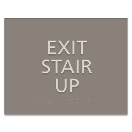 "Exit Stair Up" Egress Sign - CA Compliant