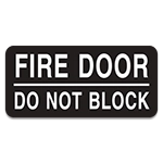 Fire Door - Do Not Block Label - 4 Pack