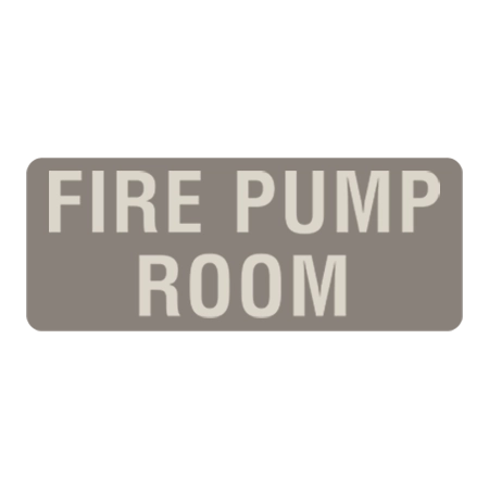 Fire Pump Room Label