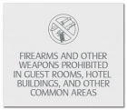 Firearms and Other Weapons Prohibited - FL Compliant - Acrylic Version