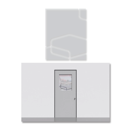 Fitness Hex Pattern Door Film(For Solid Door With Window)