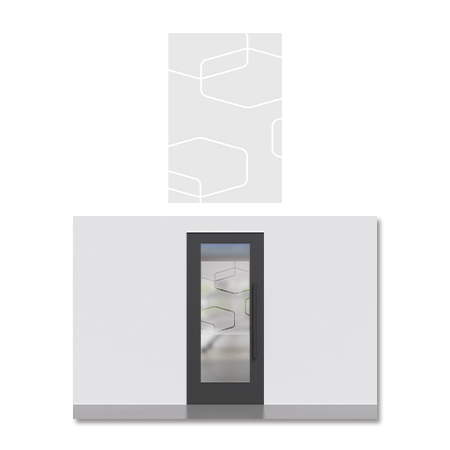 Fitness Hex Pattern Entry Door Film