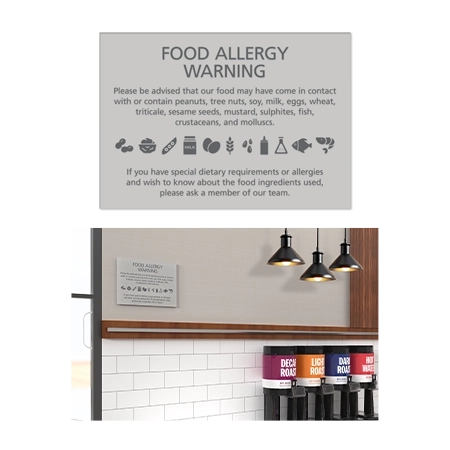 Food Allergy Warning Sign - Kenetic Scheme - Canadian Version